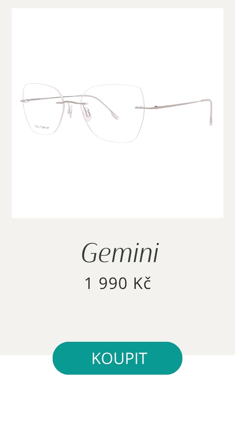 Dámské dioptrické brýle, vrtané obruby. 