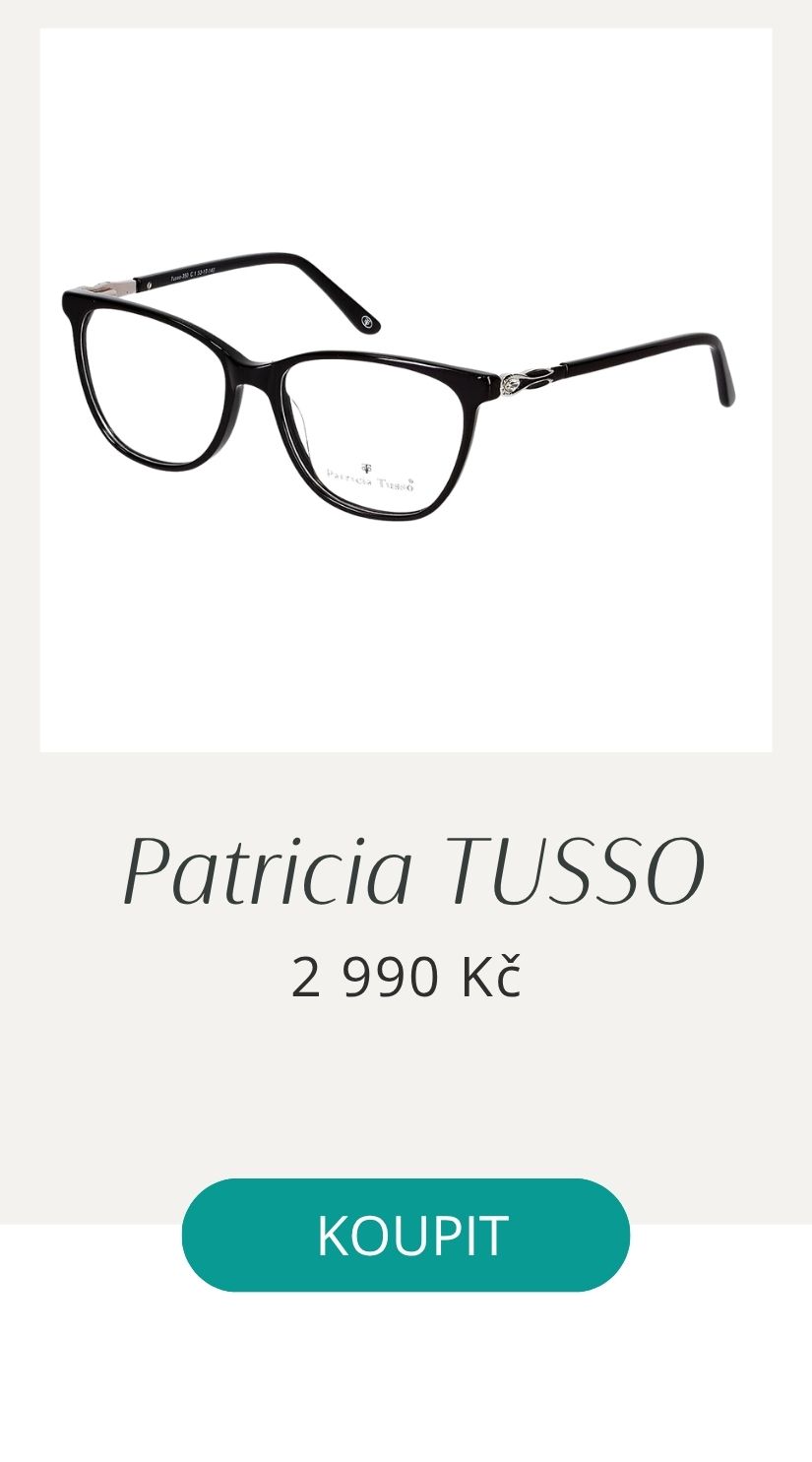 Černé dioptrické brýle Patricia Tusso