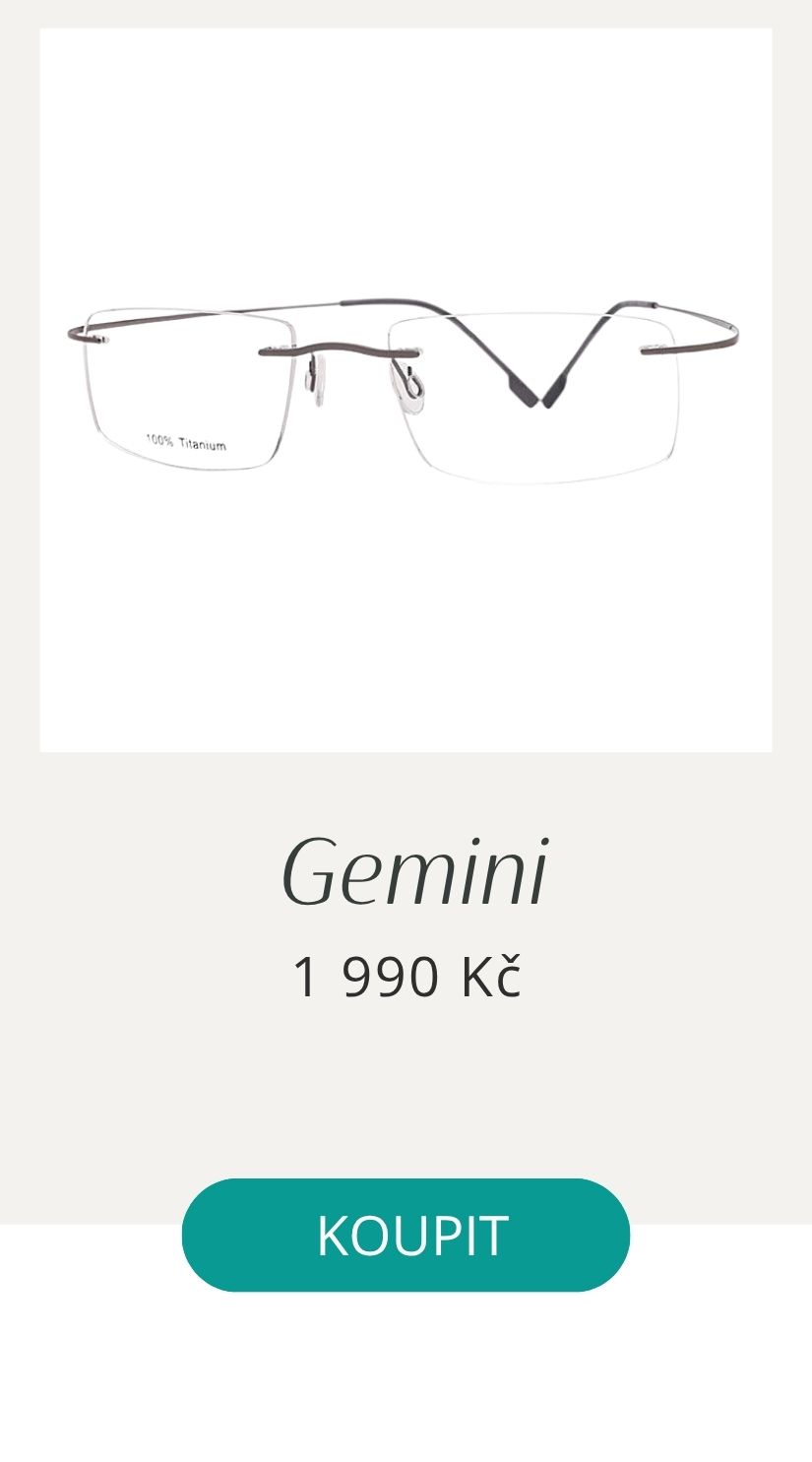 Pánské diptrické brýle, vrtané obruby. 